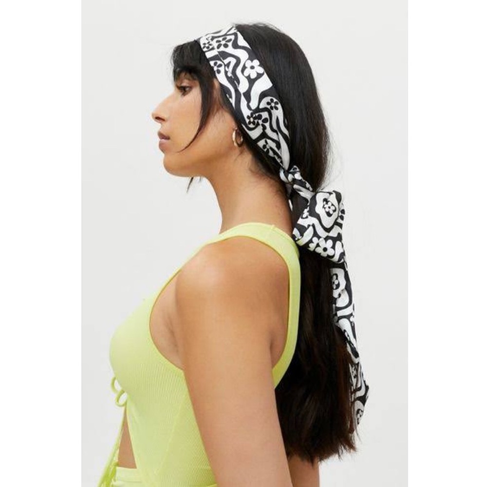 Urban Outfitters Silky Neck Scarf Floral Swirl